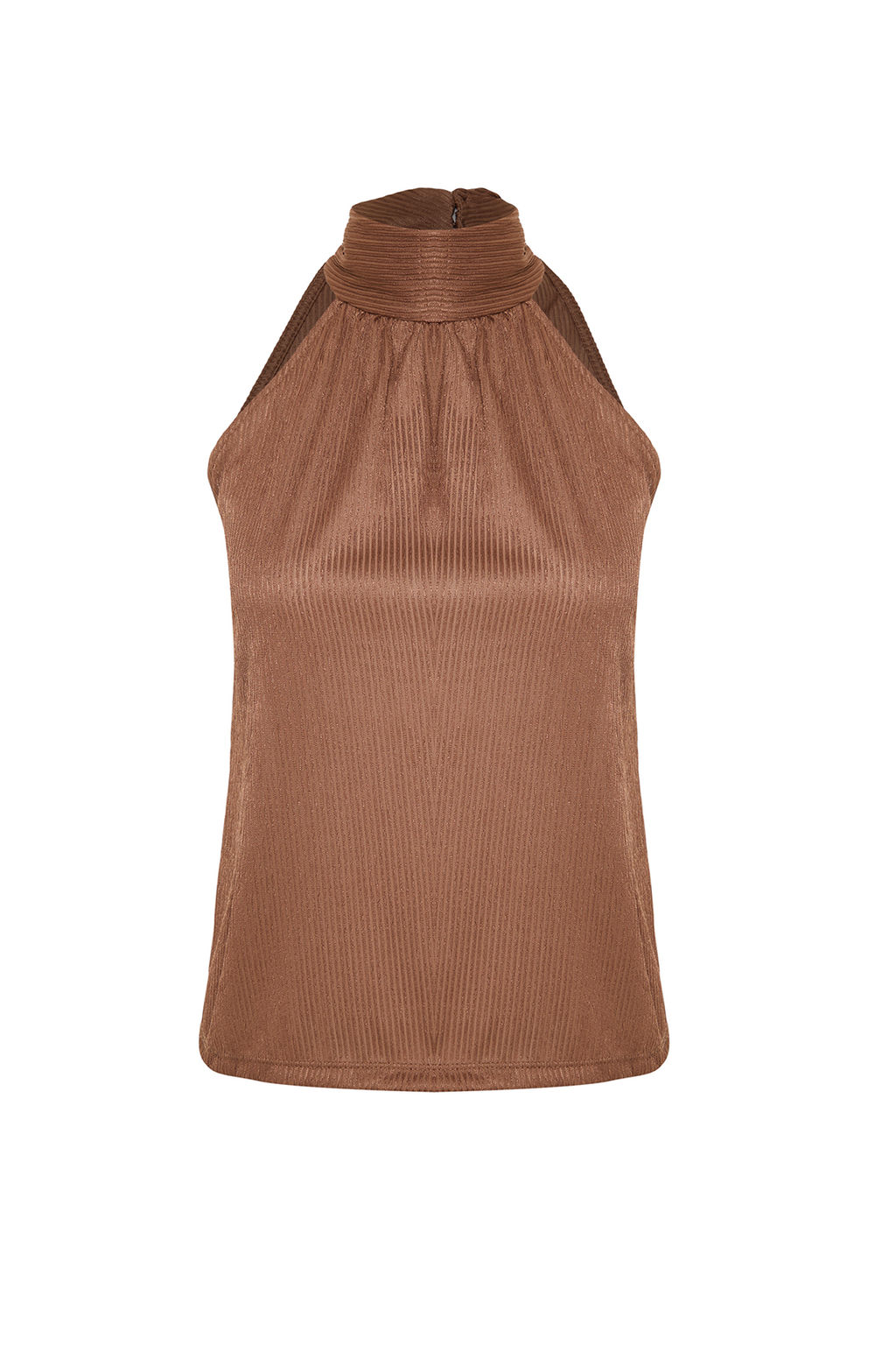 Trendyolmilla Mint Regular/Normal Kal?p Dik Yaka Fit Pilise Esnek Orme Bluz TWOSS23BZ00952 фото 12