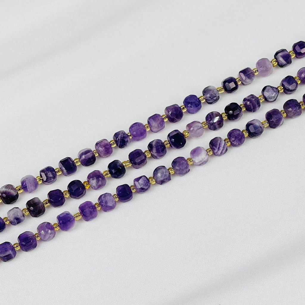 Бусины для украшений из Аметиста (40 бусин) 37 см