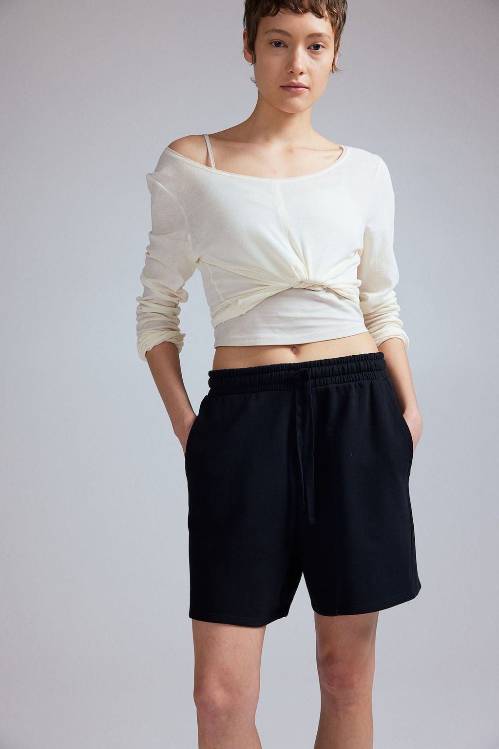 Pantalon corto en sudadera - H&m фото 3