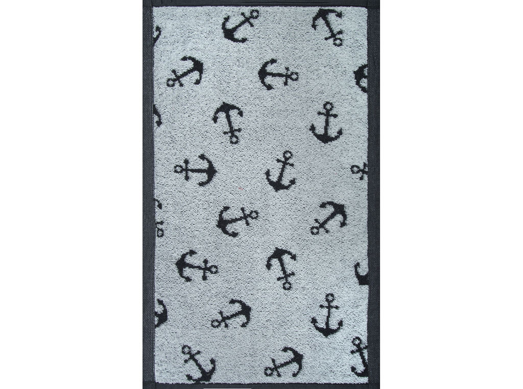 Полотенце махровое 1с105.413ж1 Якоря(антрацит) 50х30 см