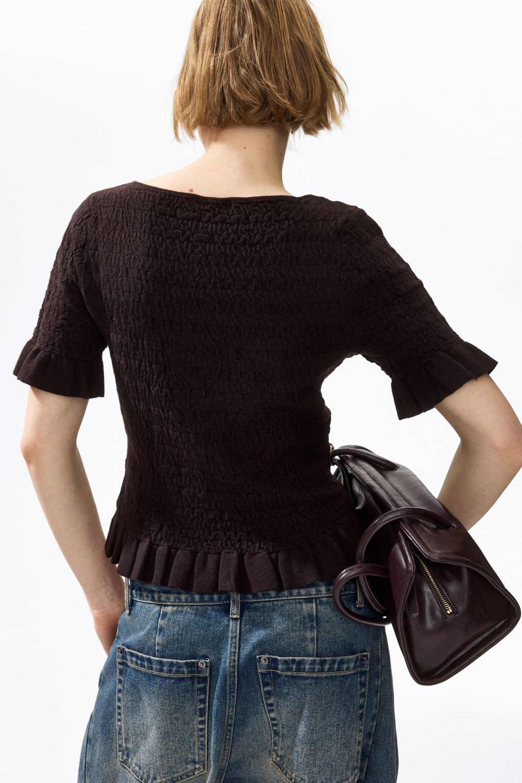 Top en punto con textura - H&m фото 6