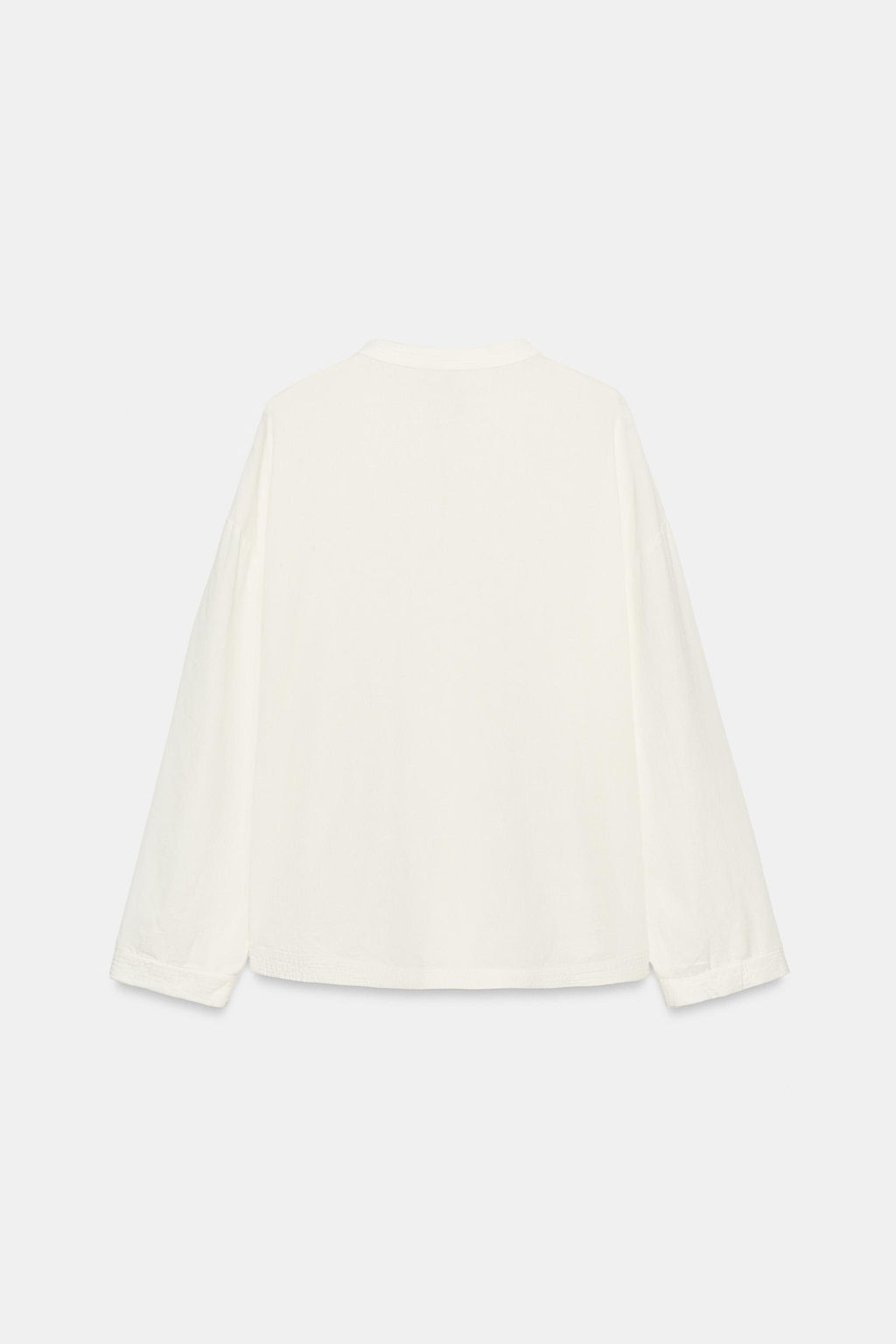 CAMISA OVERSIZE ALAMARES CON LINO / Blanco - Zara фото 9