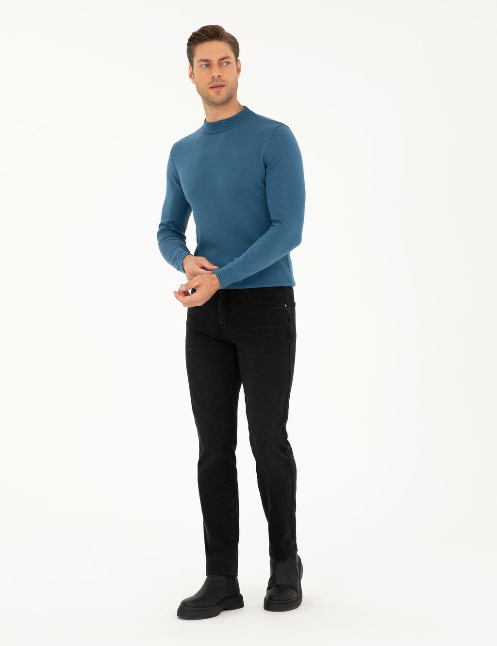 Siyah Straight Fit Jean Pantolon - Pierre cardin фото 3
