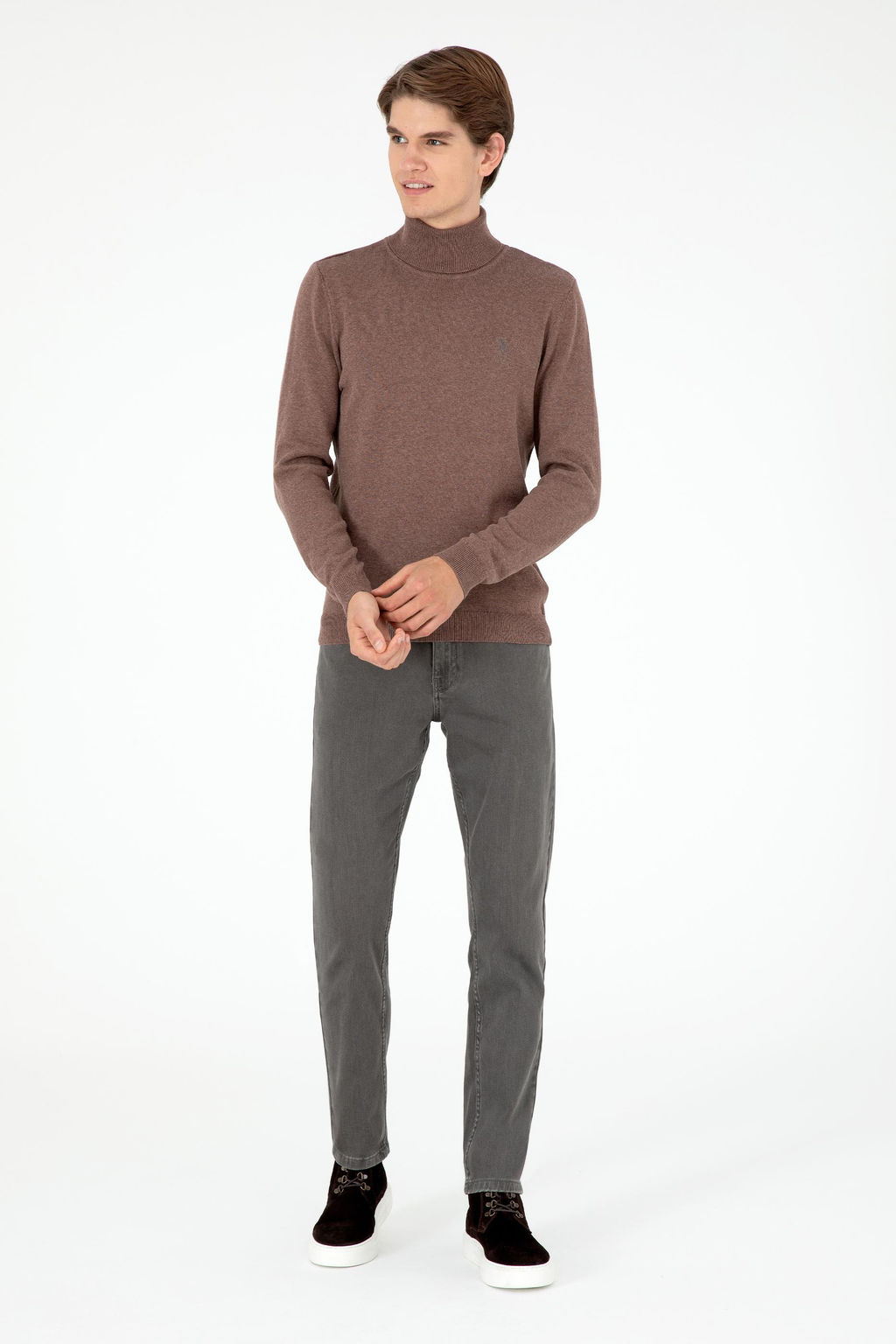 Мужской базовый свитер из норки и меланжа Неожиданная скидка в корзине - U.s. polo assn фото 4