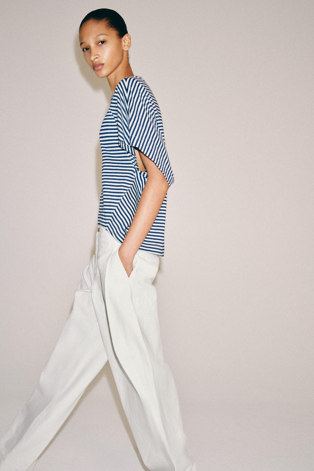 CAMISETA OVERSIZED RAYAS / Azules - Zara фото 4
