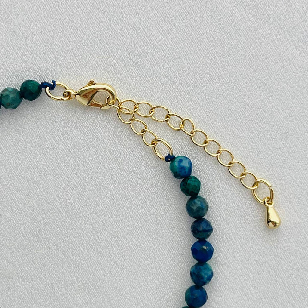 Браслет из Азурита огранка 19 см + - Радуга самоцветов фото 4