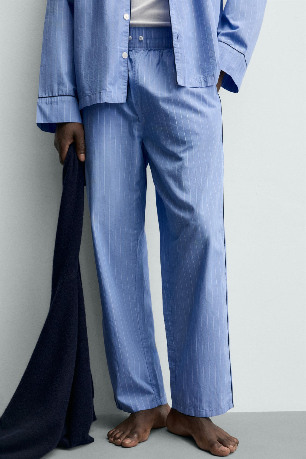 SET PIJAMA ESTRUCTURA VIVOS CONTRASTE / Azul - Zara фото 8