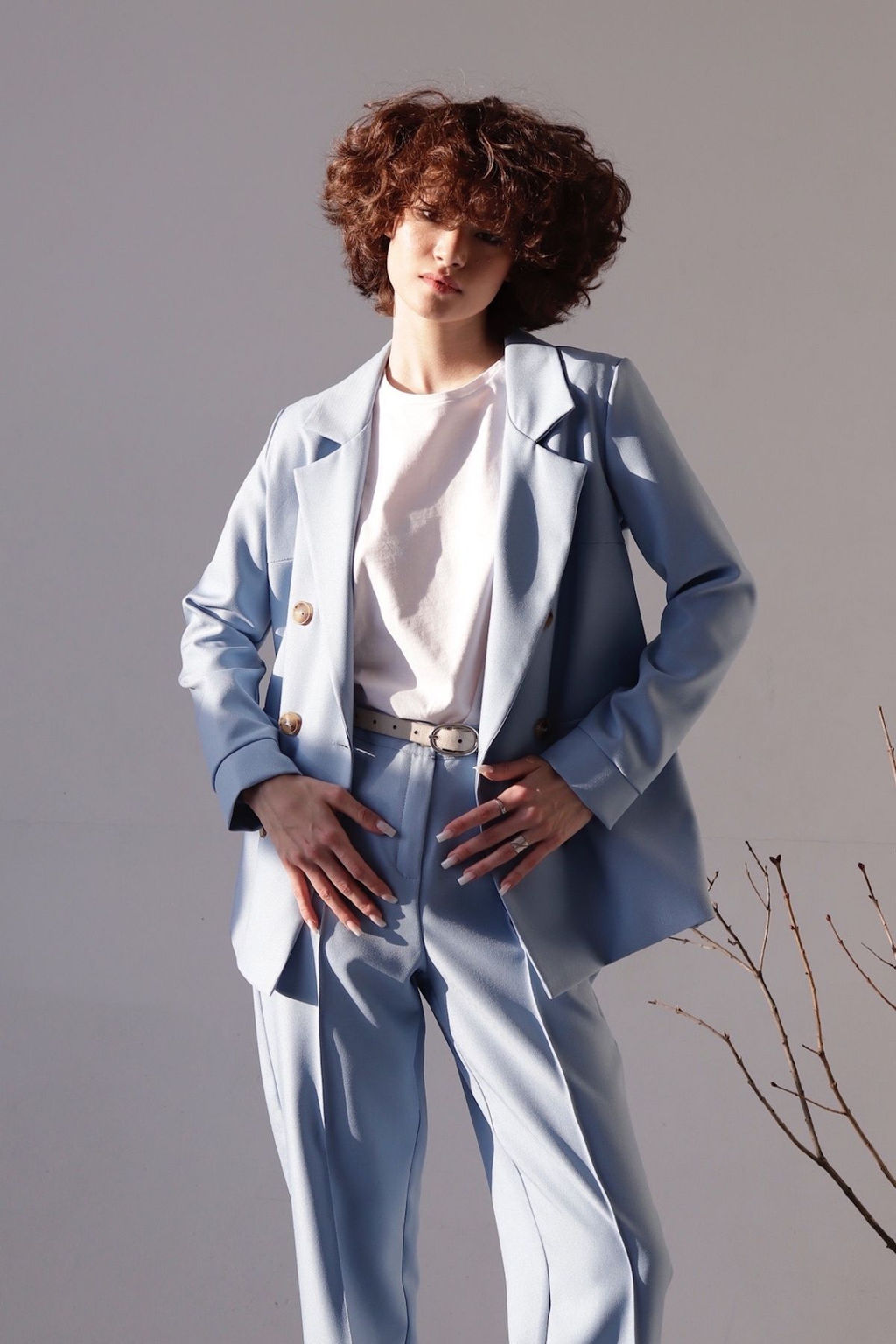 Жакет двубортный голубой - Martichelli фото 17