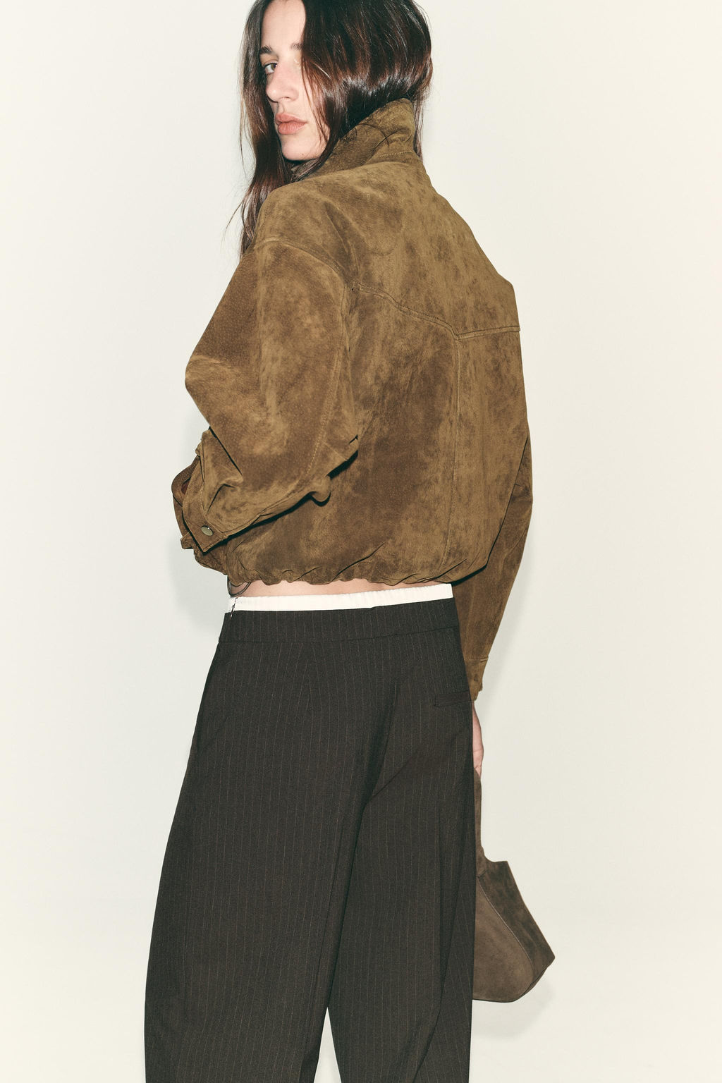 STRAIGHT-LEG TROUSERS WITH DOUBLE WAIST - Zara фото 13