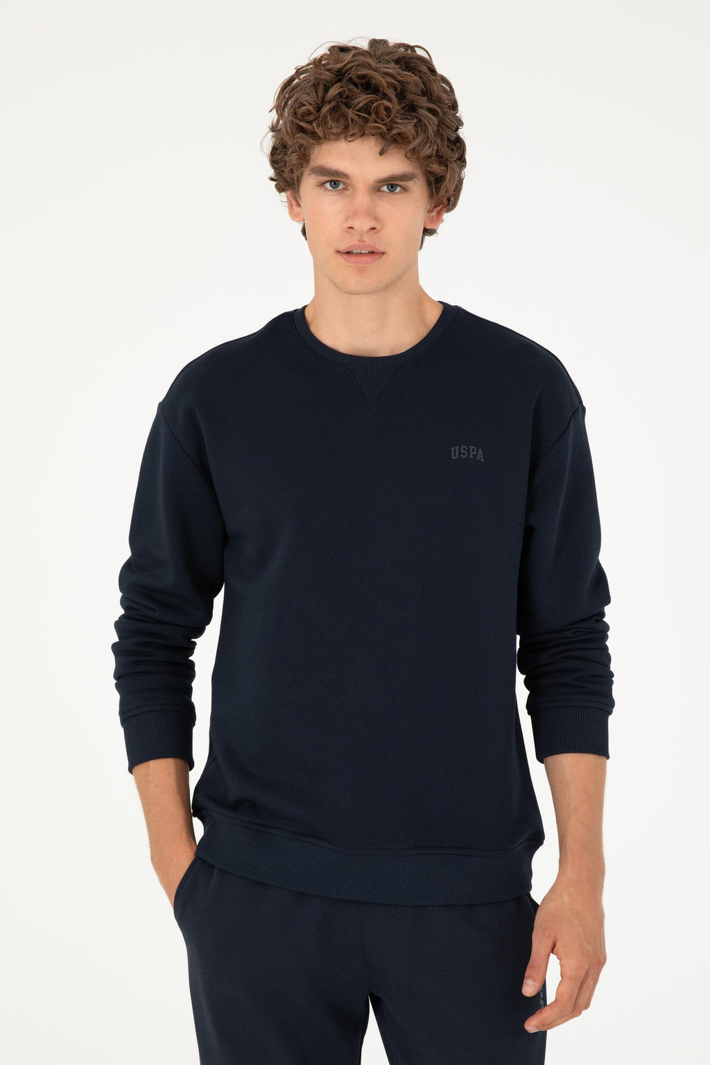 Мужской темно-синий базовый свитшот - U.s. polo assn фото 3