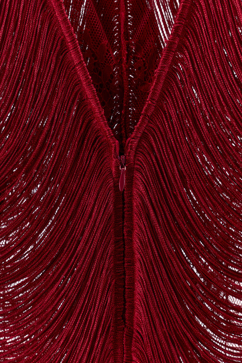 SHORT LACE DRESS WITH FRINGING - Zara фото 9