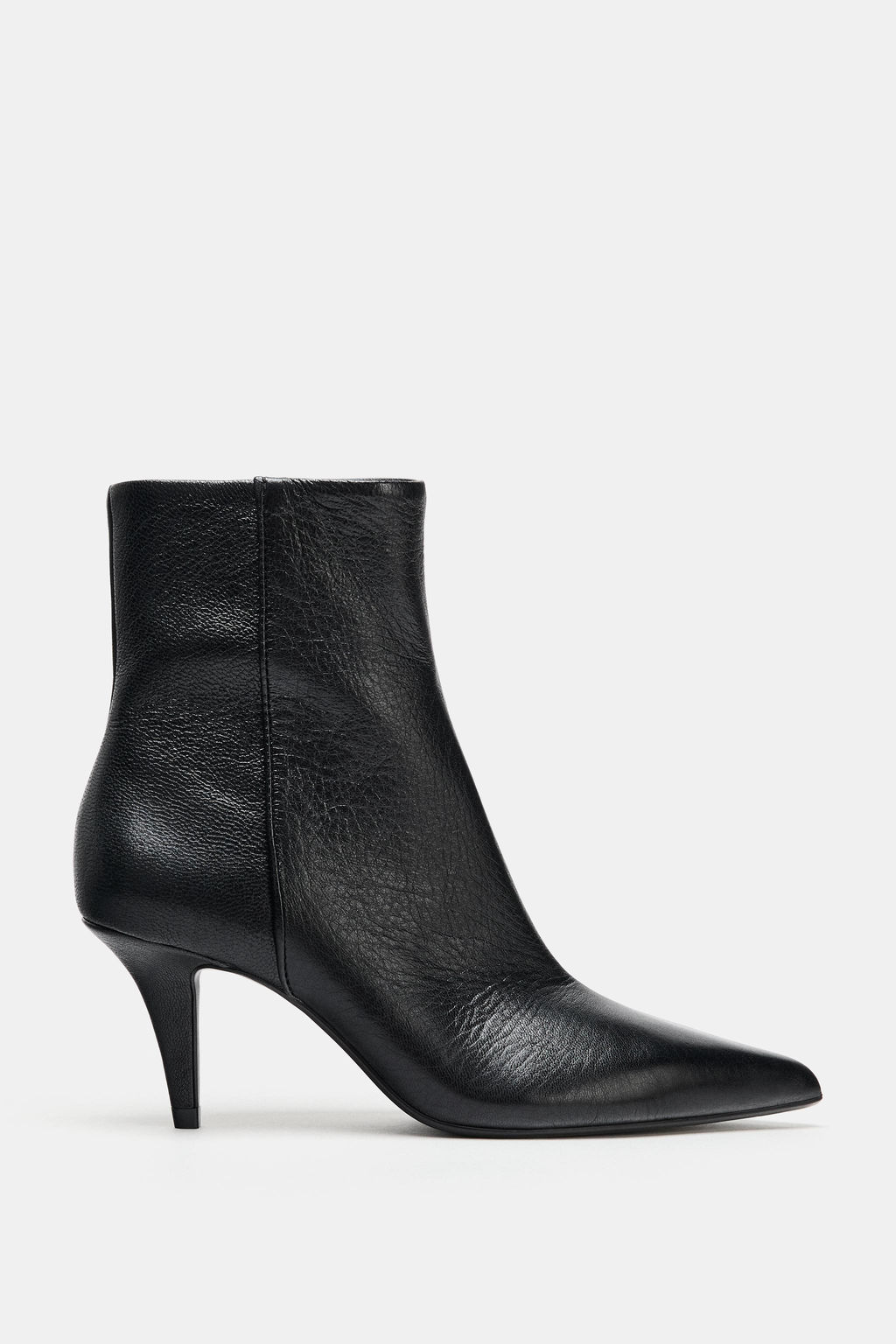 LEATHER HEELED ANKLE BOOTS - Zara фото 8