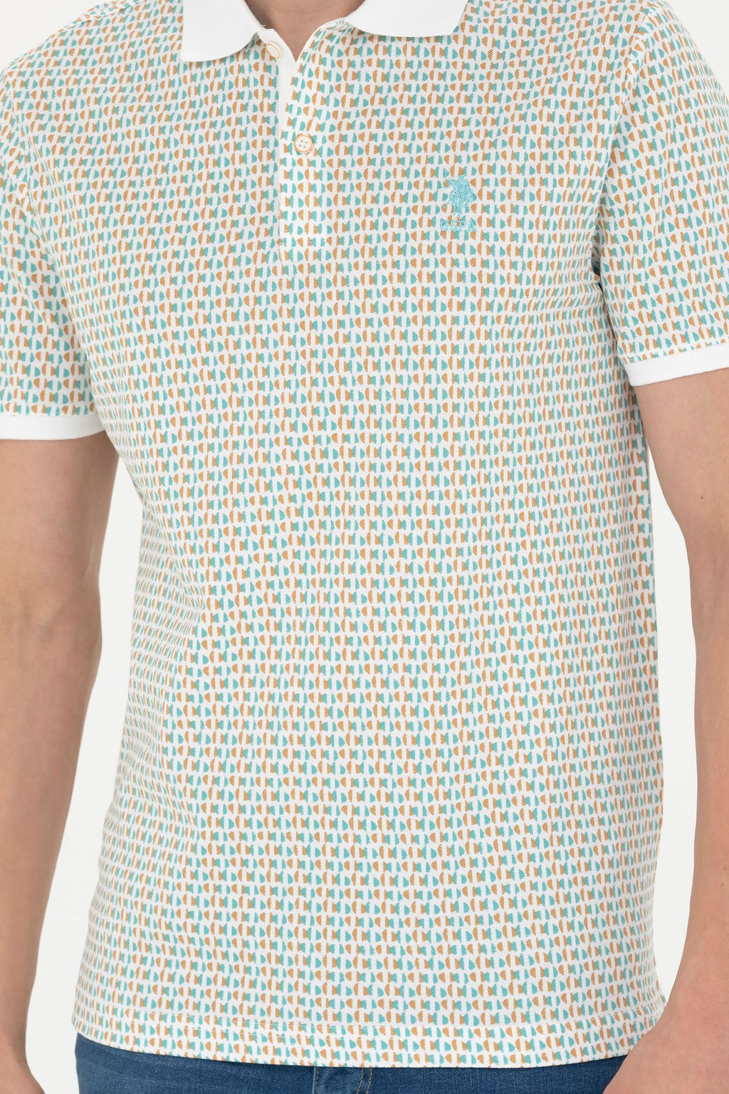Мужская мятная футболка-поло - U.s. polo assn фото 20