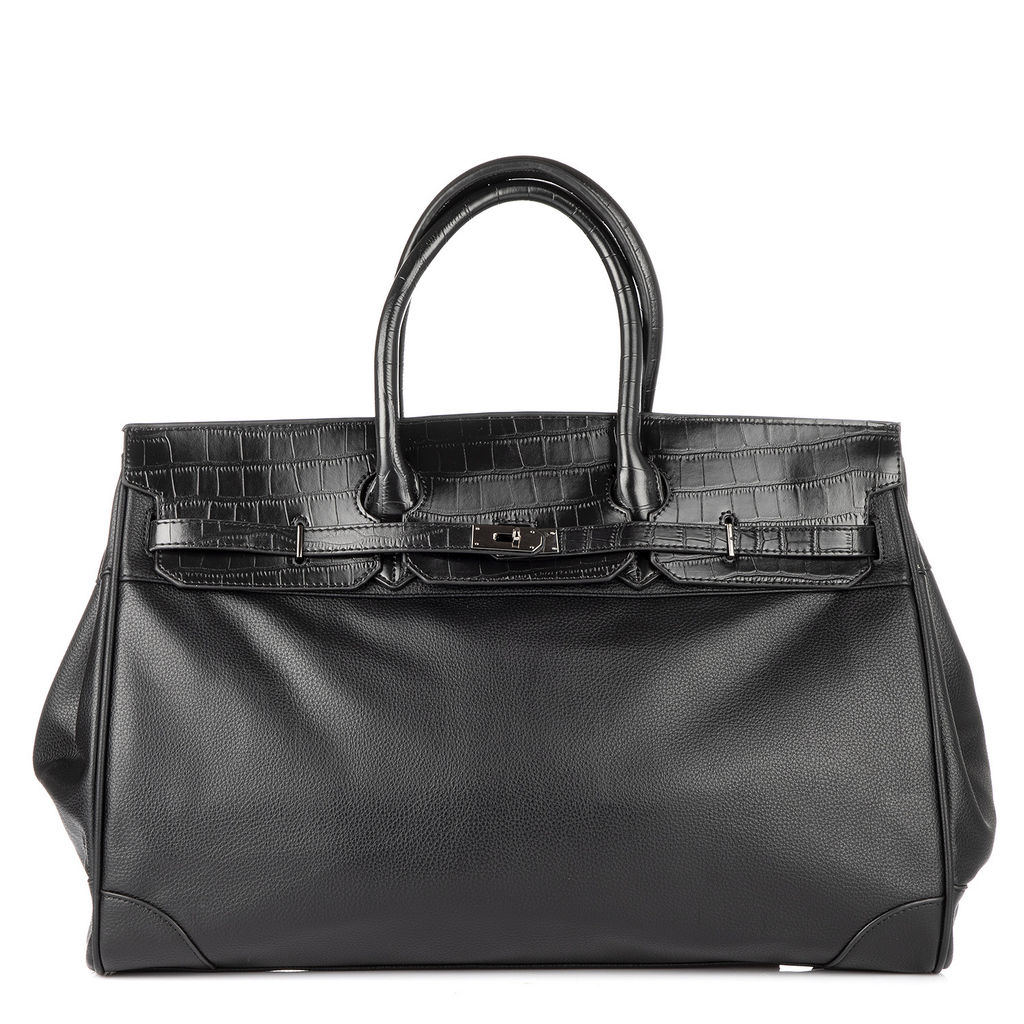 1806-1 black, мужская дорожная сумка из экокожи Barcelo Biagi