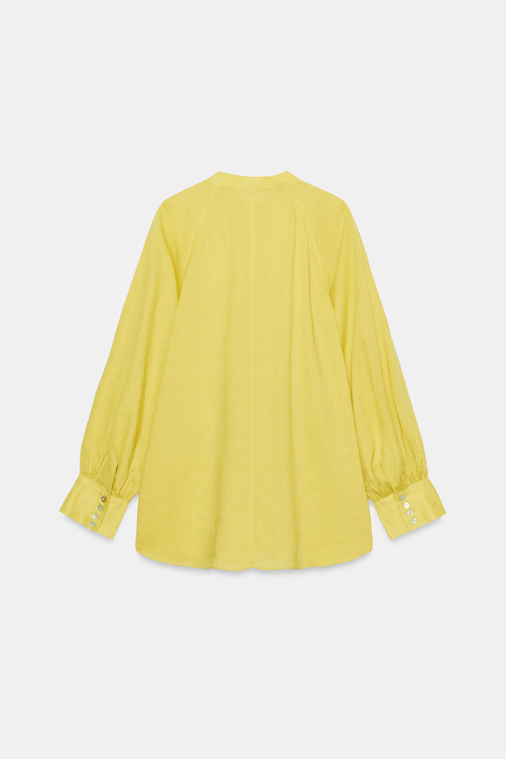 CAMISA FLUIDA CON RAMIO ZW COLLECTION / Amarillo - Zara фото 8