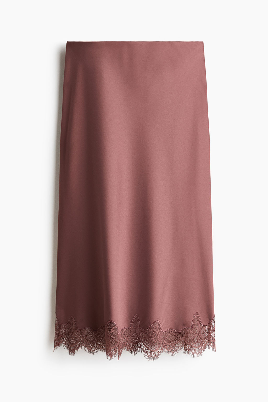 Falda lencera con ribete de encaje - H&m фото 3