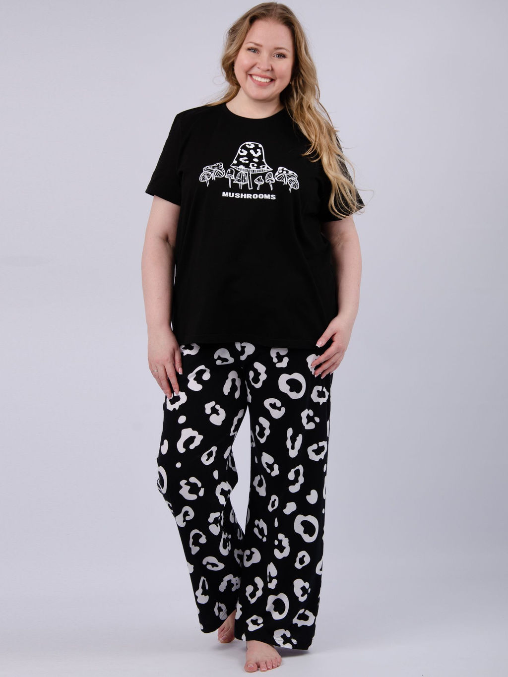 Пижама Грибочки, трикотаж - Малина фото 5