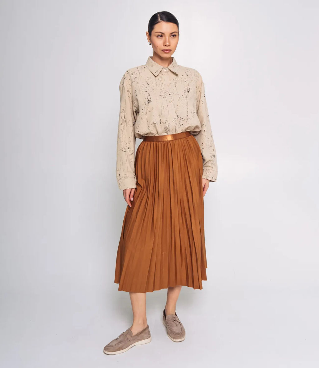 Рубашка #КТ1908, бежевый