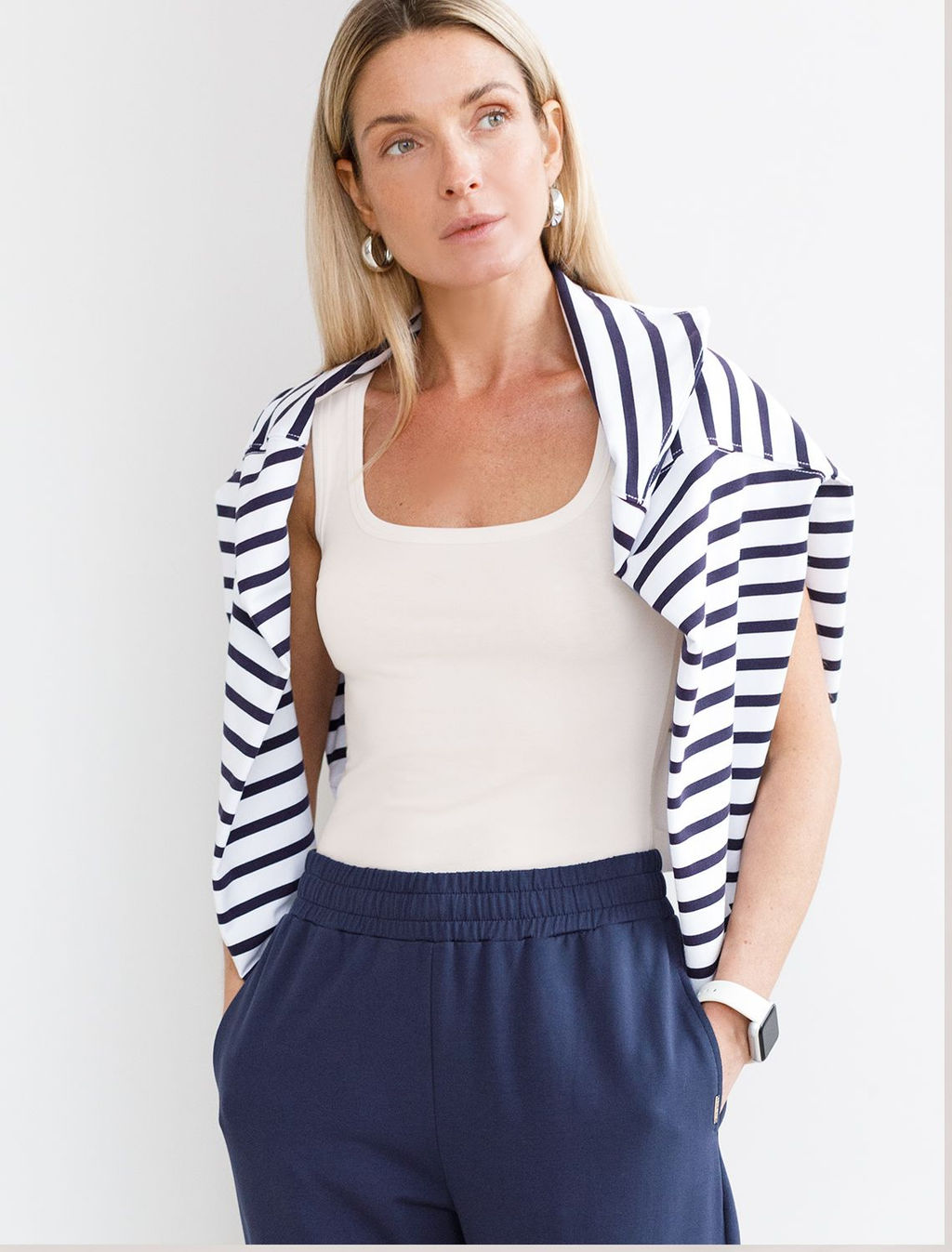 Топ облегающий из эластичного хлопка с квадратным вырезом каре