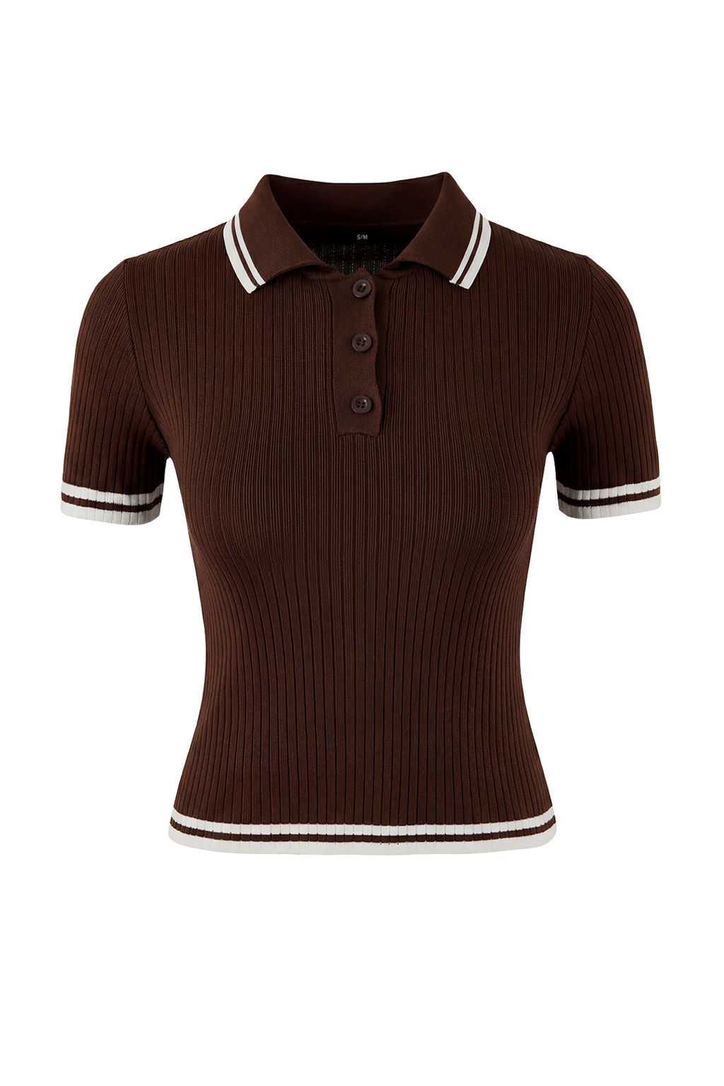 Trendyolmilla Siyah*001-Kahverengi Basic Polo Yaka Ikili Paket Triko Ince Bluz TWOSS25BZ00503  фото 29