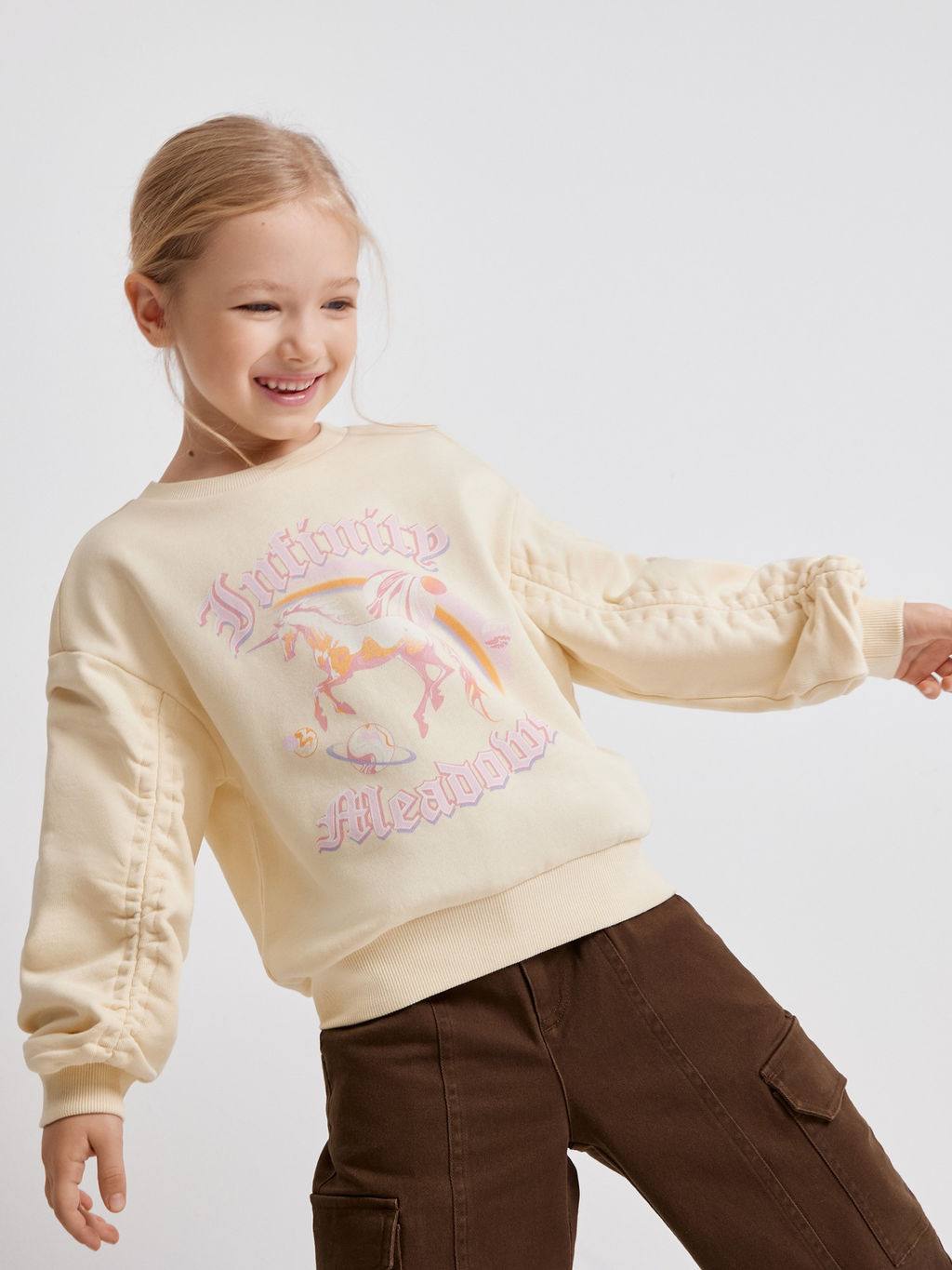 ACOOLA / Джемпер детский для девочек Derwood крем  фото 2