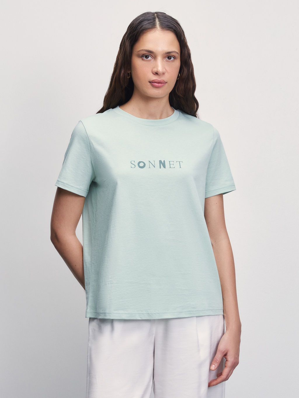 Футболка прямого кроя с принтом / Zarina  фото 3