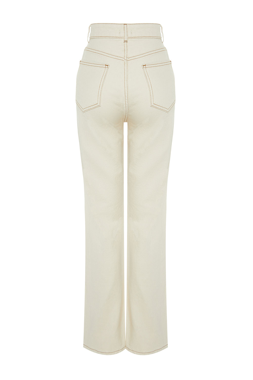 TRENDYOLMILLA Ekru Yuksek Bel Wide Leg Jeans TWOAW24JE00274  фото 6