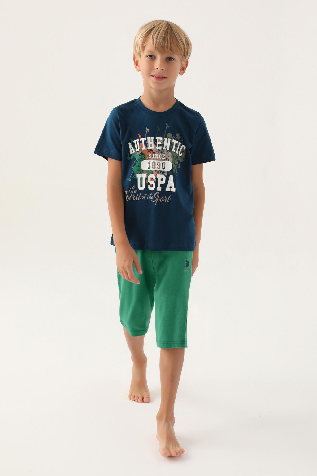 Erkek _ocuk _ndigo Pijama Tak_m_ Sepette S_rpriz _ndirim - U.s. polo assn фото 2