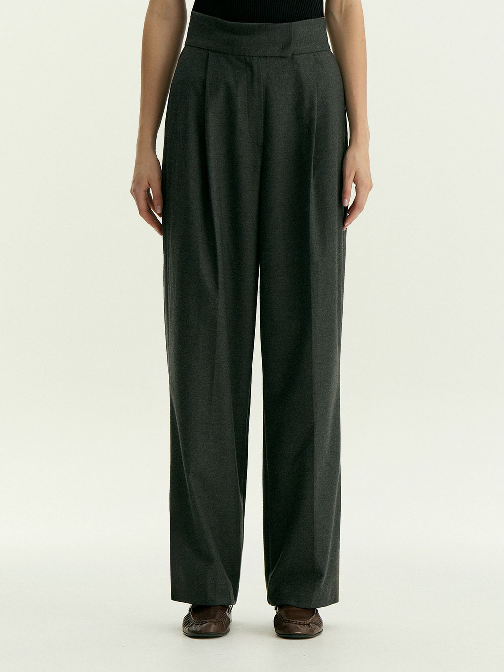 Брюки широкого кроя с защипами, D436/cartier - Emka фото 3