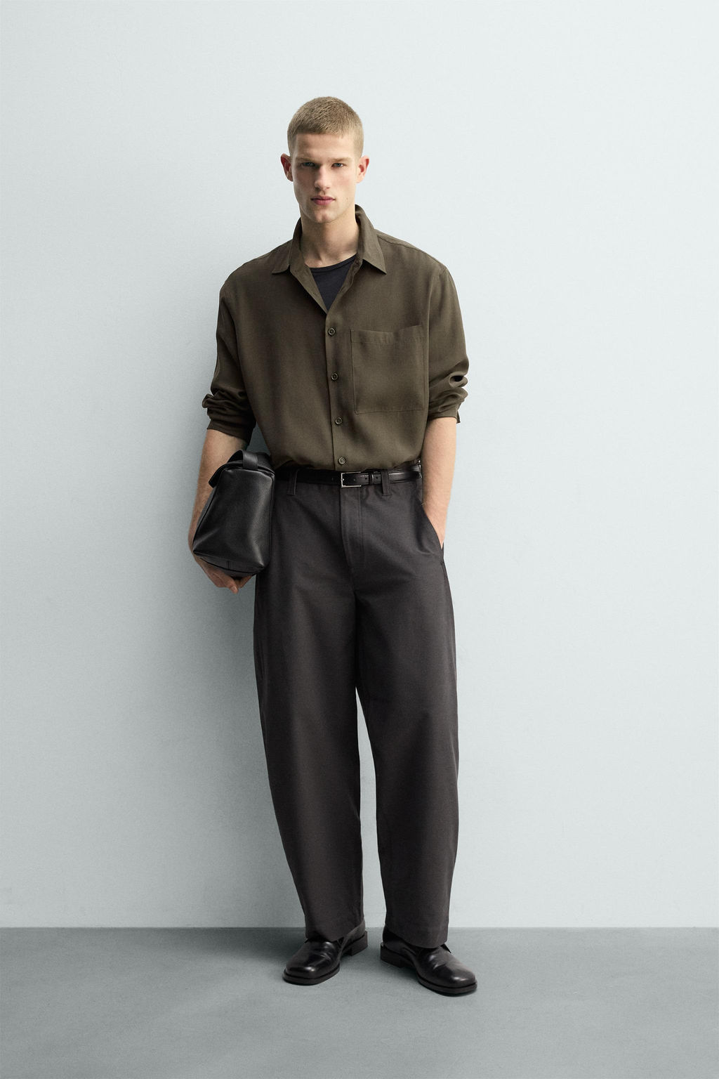 Рубашка CAMISA FLUIDA BOLSILLO хаки