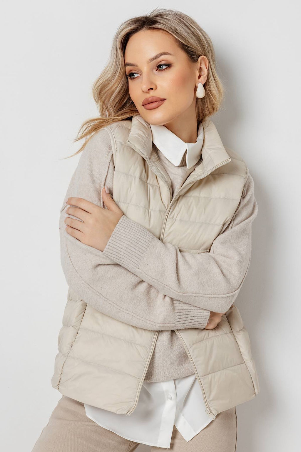Жилет женский 2001/02/Бежевый - Rise фото 5