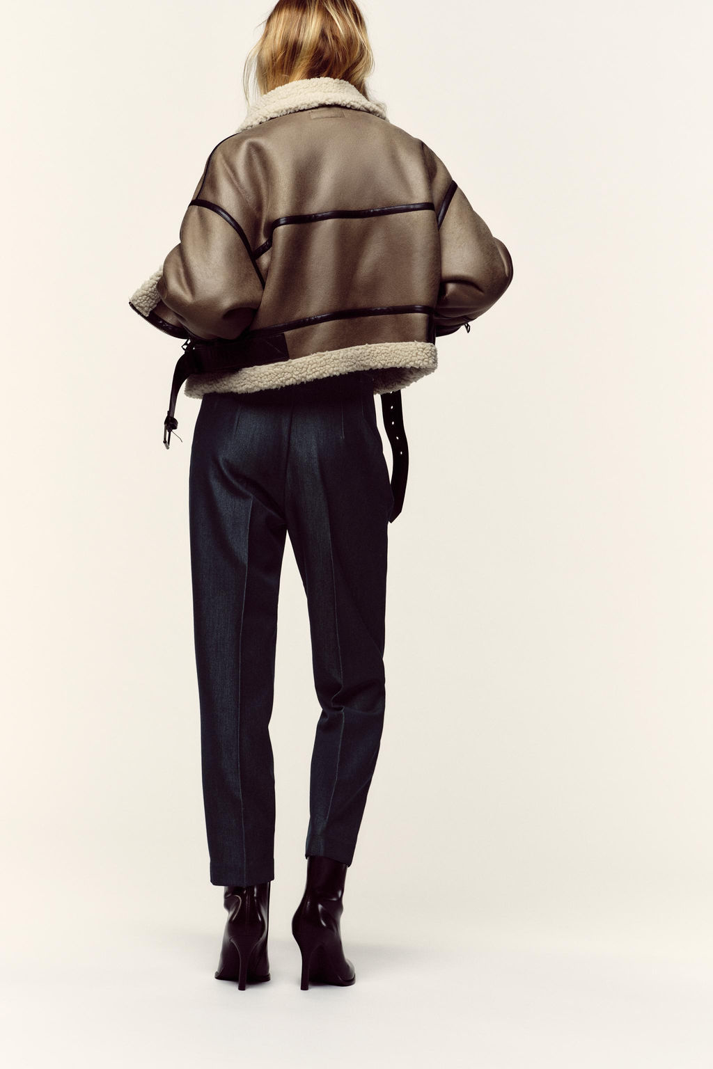 HIGH-WAIST TROUSERS WITH BELT - Zara фото 6