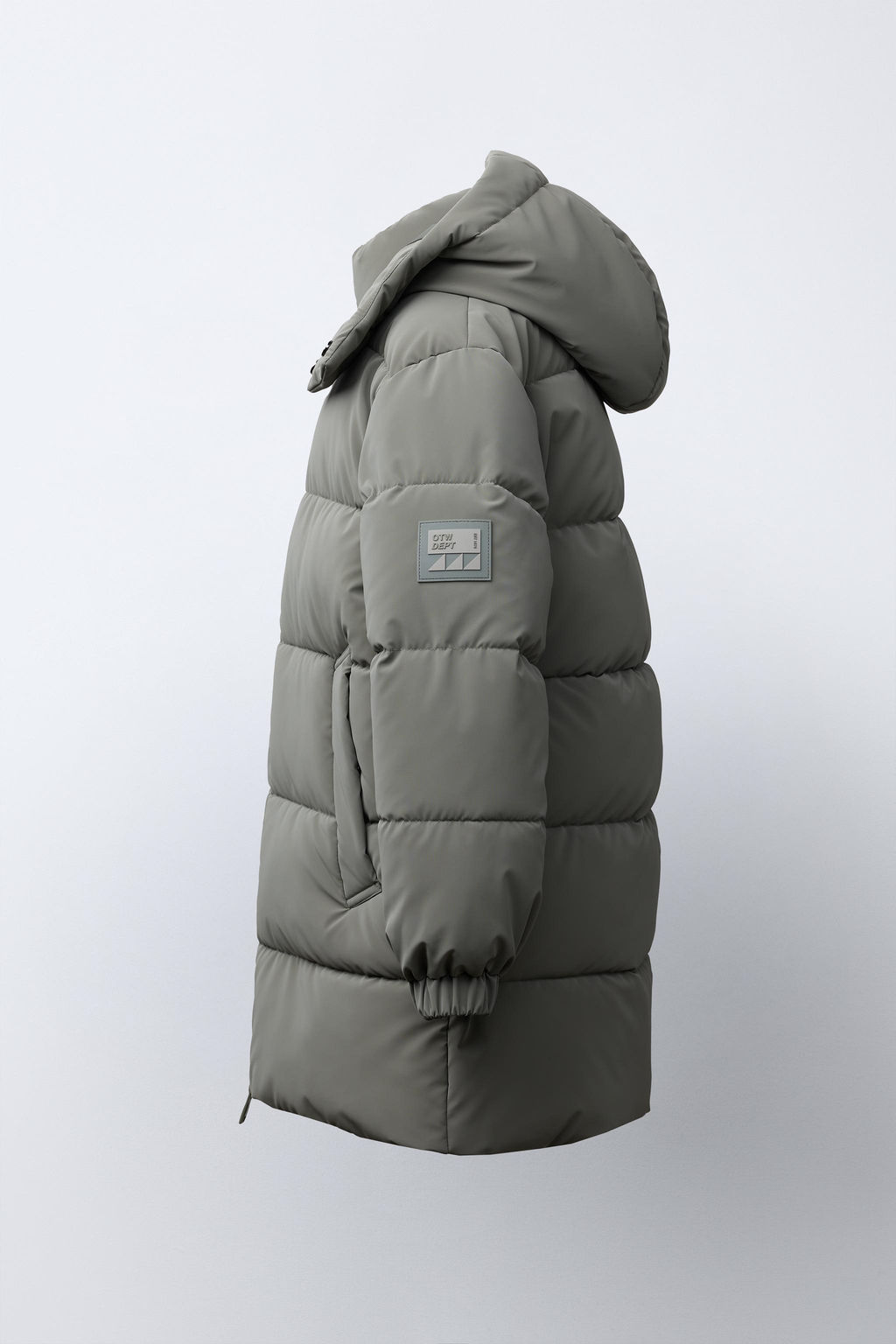 LONG COAT WITH RUBBER LABEL - Zara фото 3