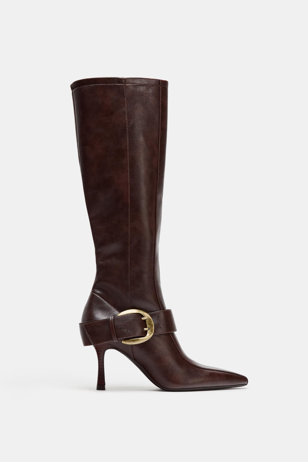 HIGH-HEEL BOOTS WITH METAL BUCKLE - Zara фото 3