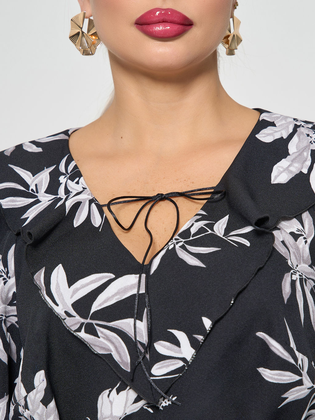 Блузка 0059-26 черный муар