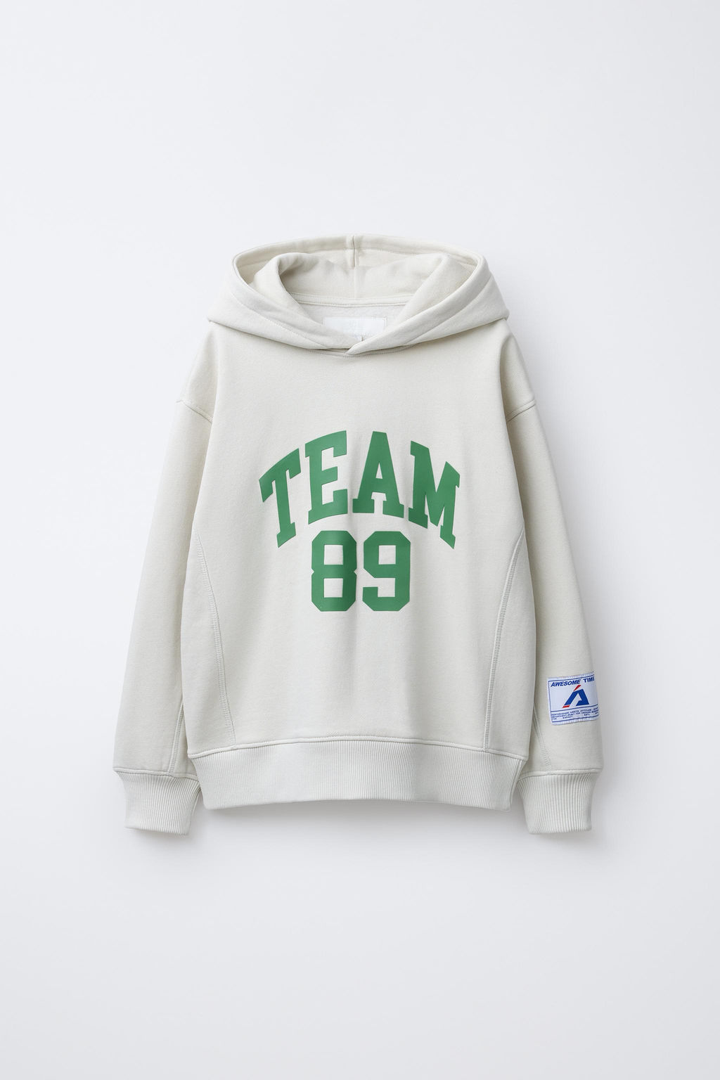 SPORTY HOODIE WITH SLOGAN PRINT