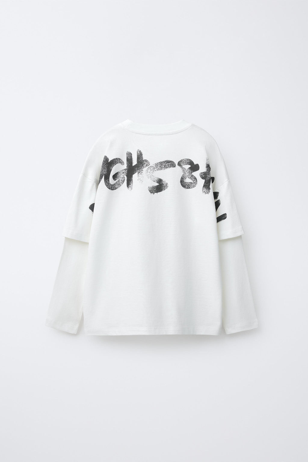 Футболка Zara Doble Manga белая
