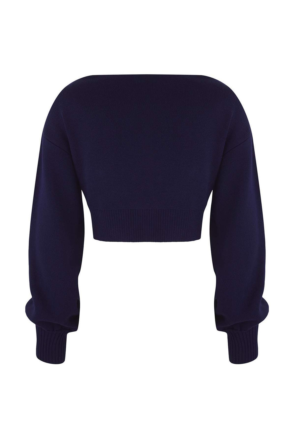 TRENDYOLMILLA Ekru Super Crop Basic Fiyonklu Triko H?rka TWOAW24HI00315 фото 8