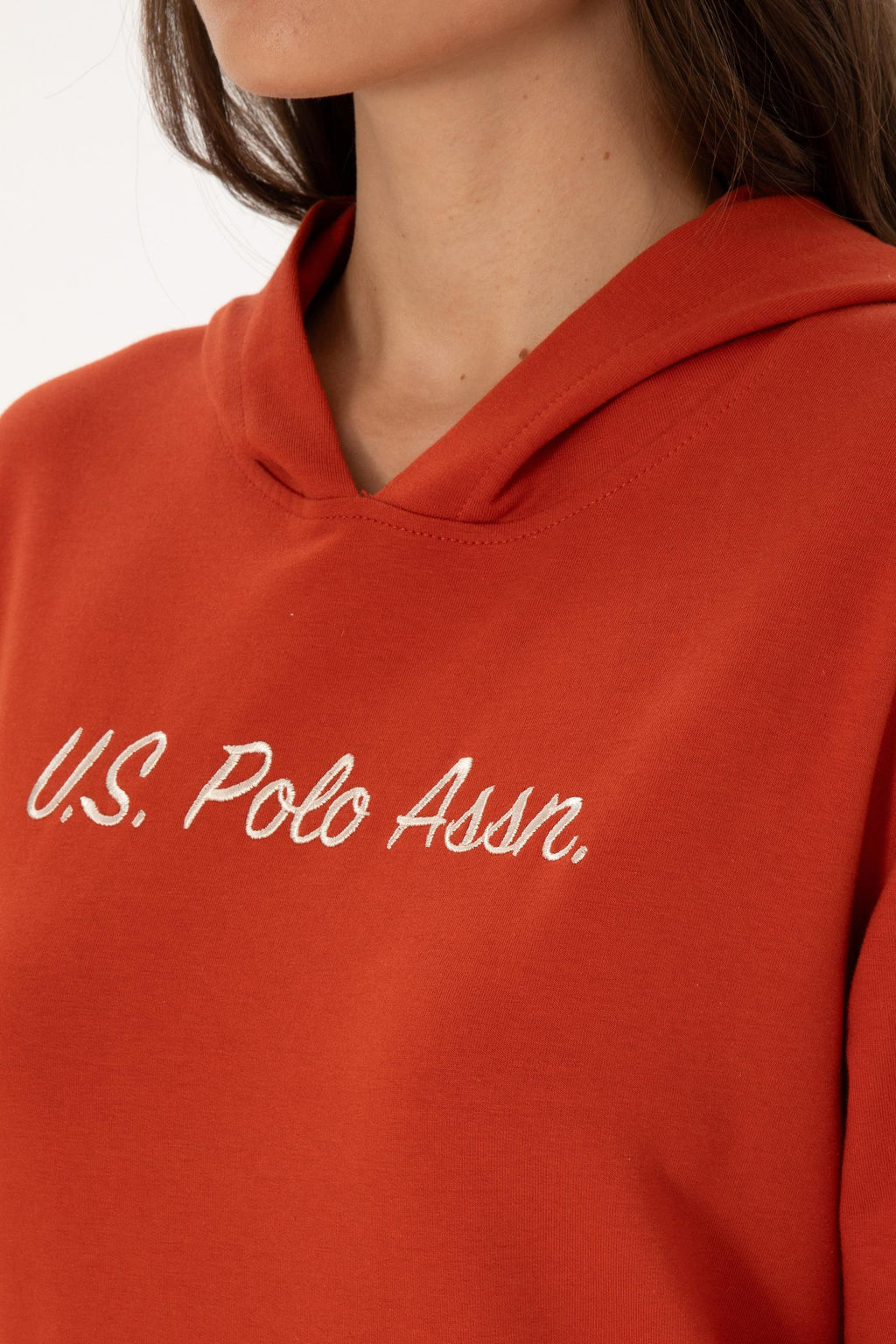 Kad_n Kiremit Sweatshirt Sepette S_rpriz _ndirim - U.s. polo assn фото 7