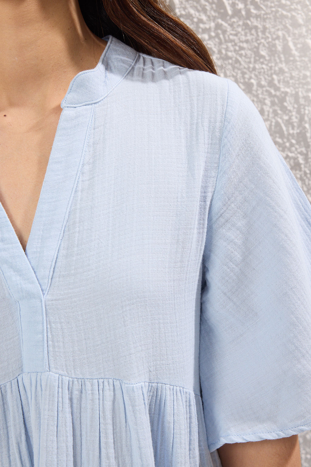 TRENDYOLMILLA Haki Muslin Genis Kesim Midi Dokuma Elbise TWOSS25EL00209  фото 3
