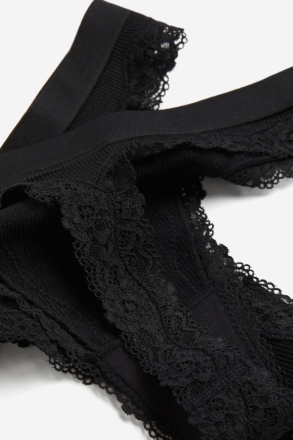 Pack 2 bragas Thong con ribete de encaje Seamless - H&m фото 8