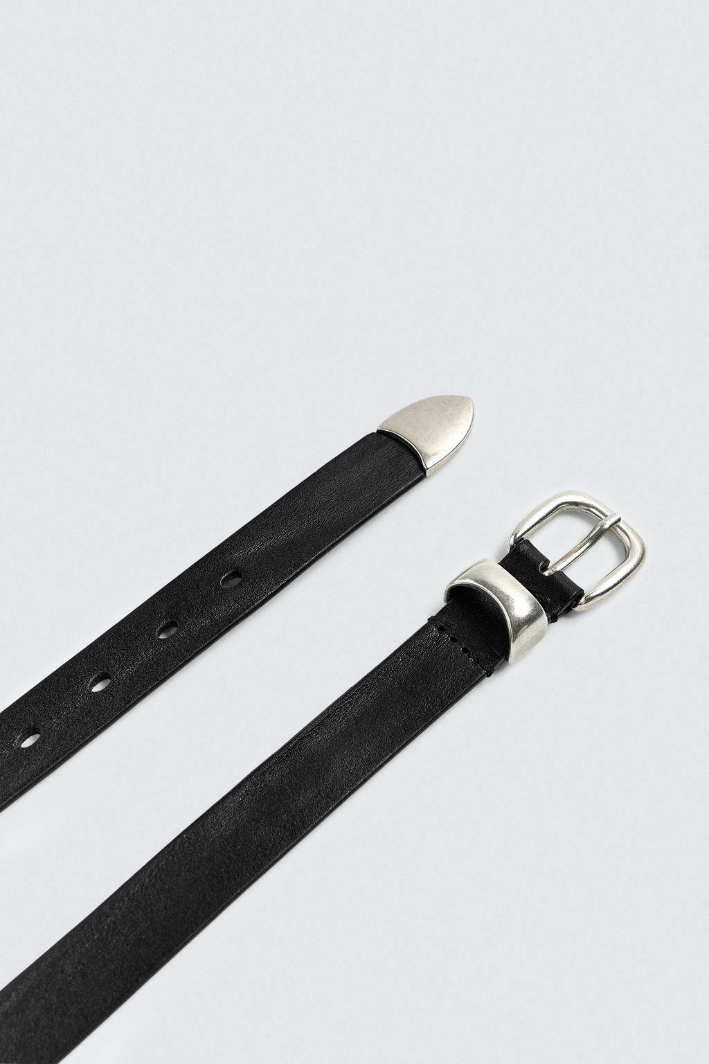 VINTAGE-EFFECT LEATHER BELT - Zara фото 4