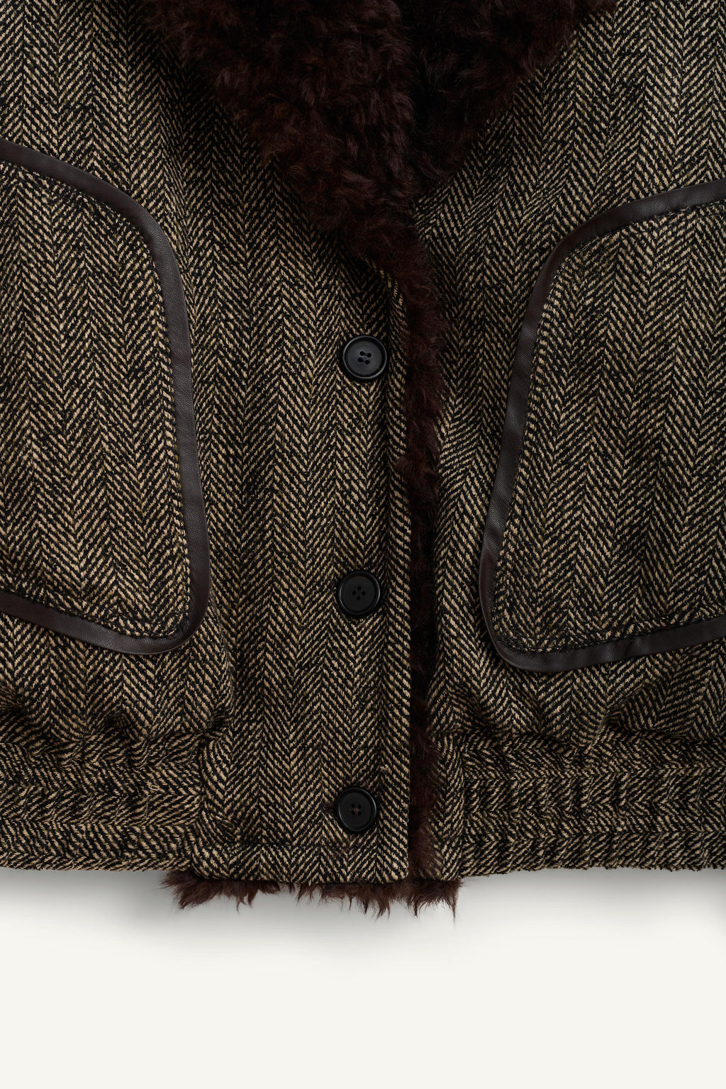 LIMITED EDITION HERRINGBONE COMBINED BOMBER JACKET - Zara фото 9