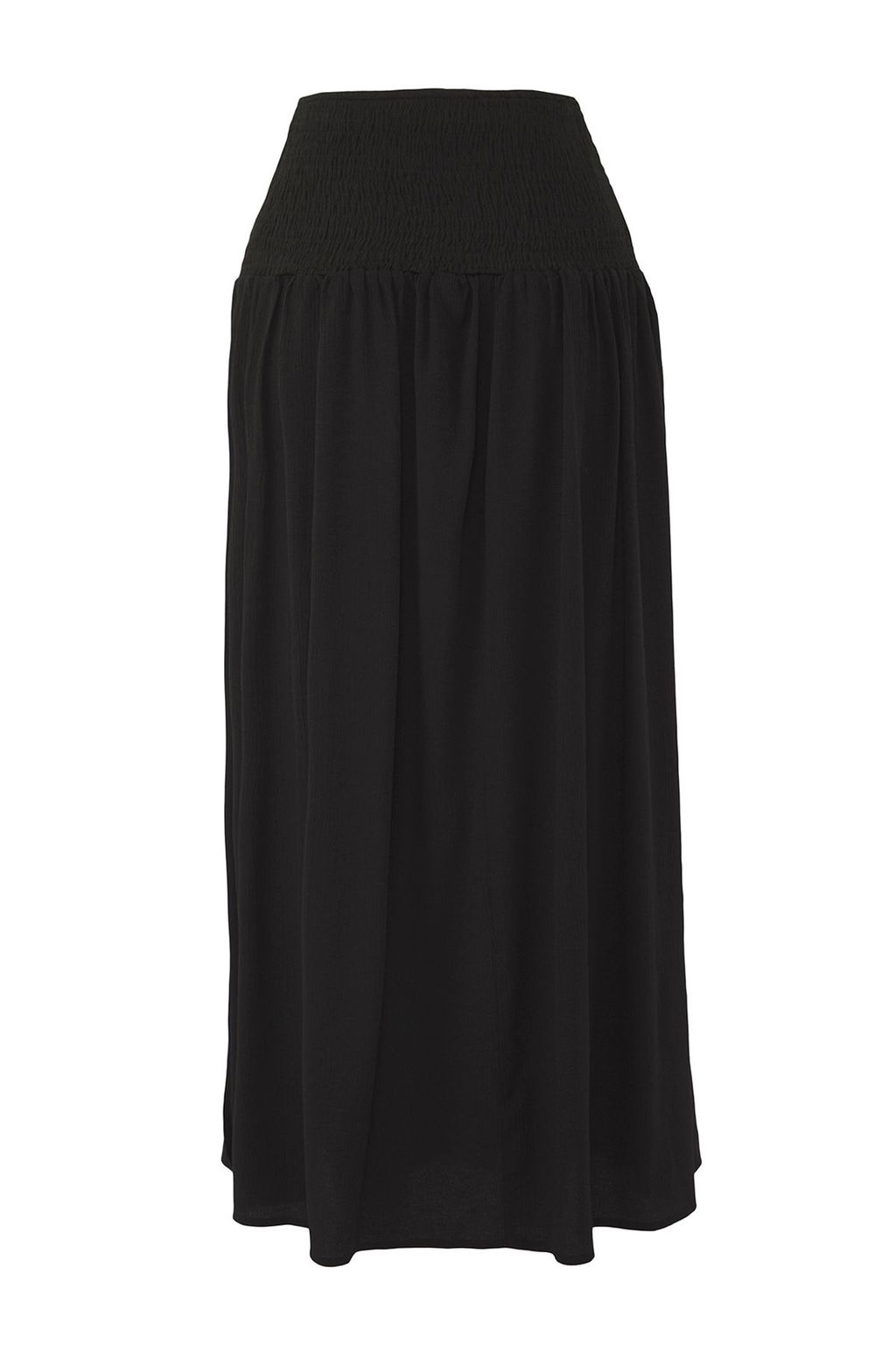 Siyah Dokuma Gipeli Maxi Plaj Etek TBESS25ET00012