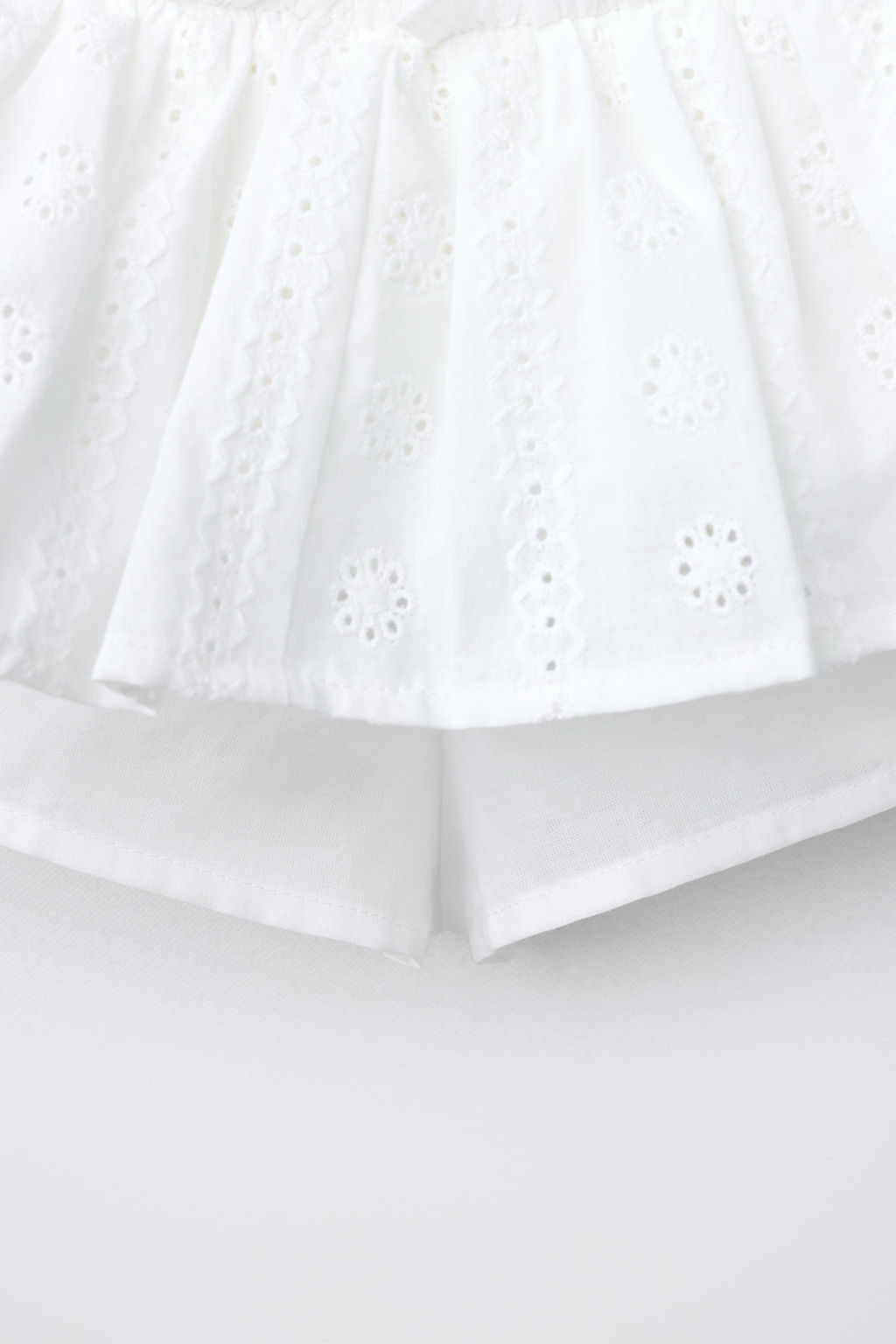 FALDA BERMUDA SCHIFFLY VOLANTES / Blanco - Zara фото 4