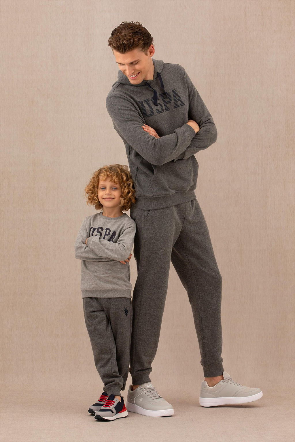 U. S. Polo Assn Меланжовые спортивные штаны для мальчика антрацитового цвета - U.s. polo assn фото 5