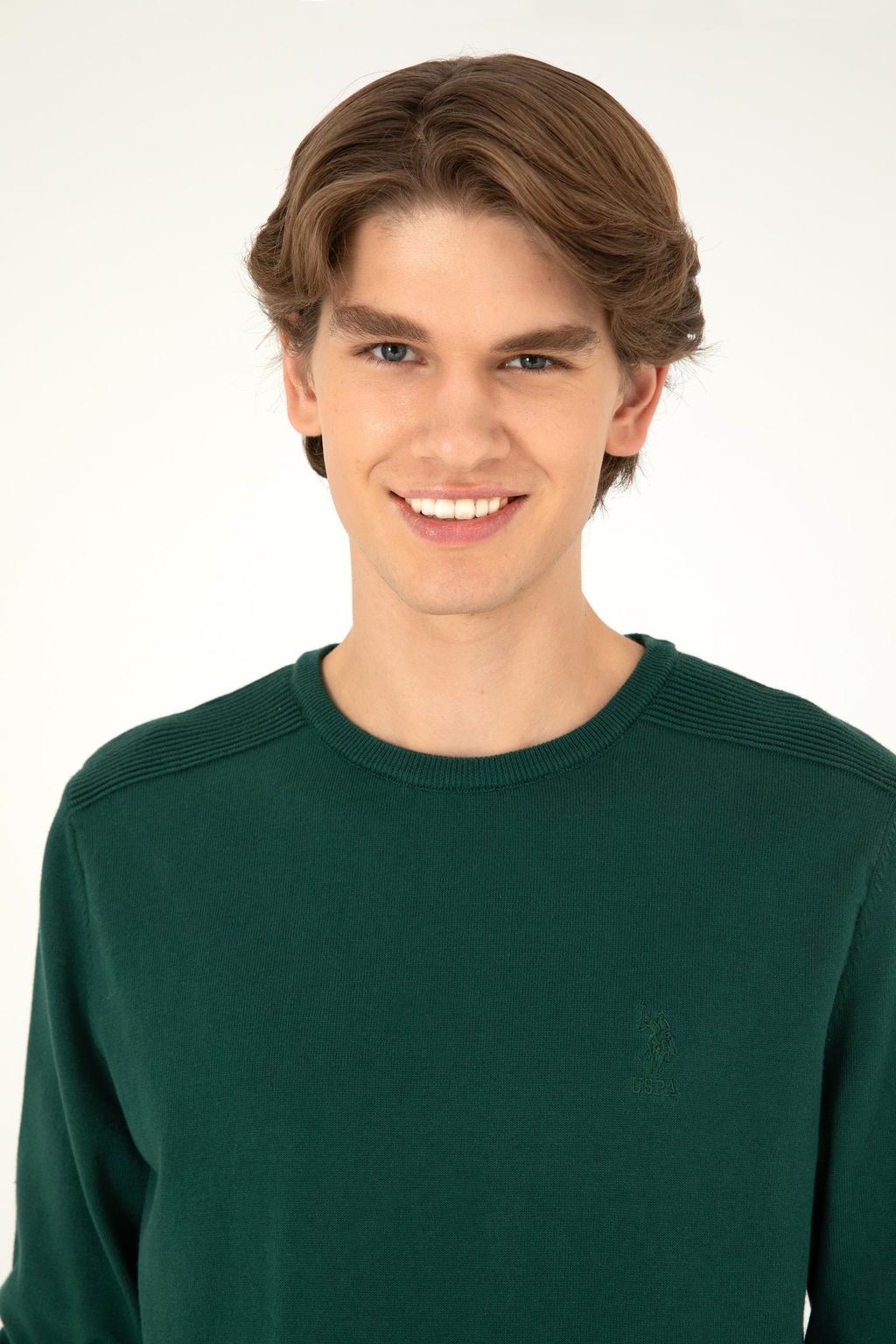 Мужской зеленый базовый свитер Неожиданная скидка в корзине - U.s. polo assn фото 2