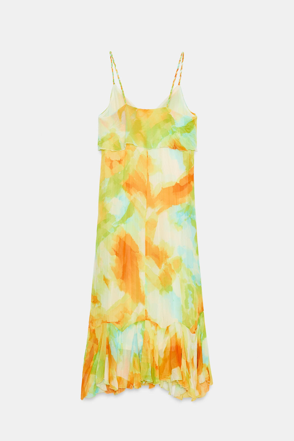 VESTIDO MIDI ESTAMPADO VOLANTES / TYEAMARILLO - Zara фото 9