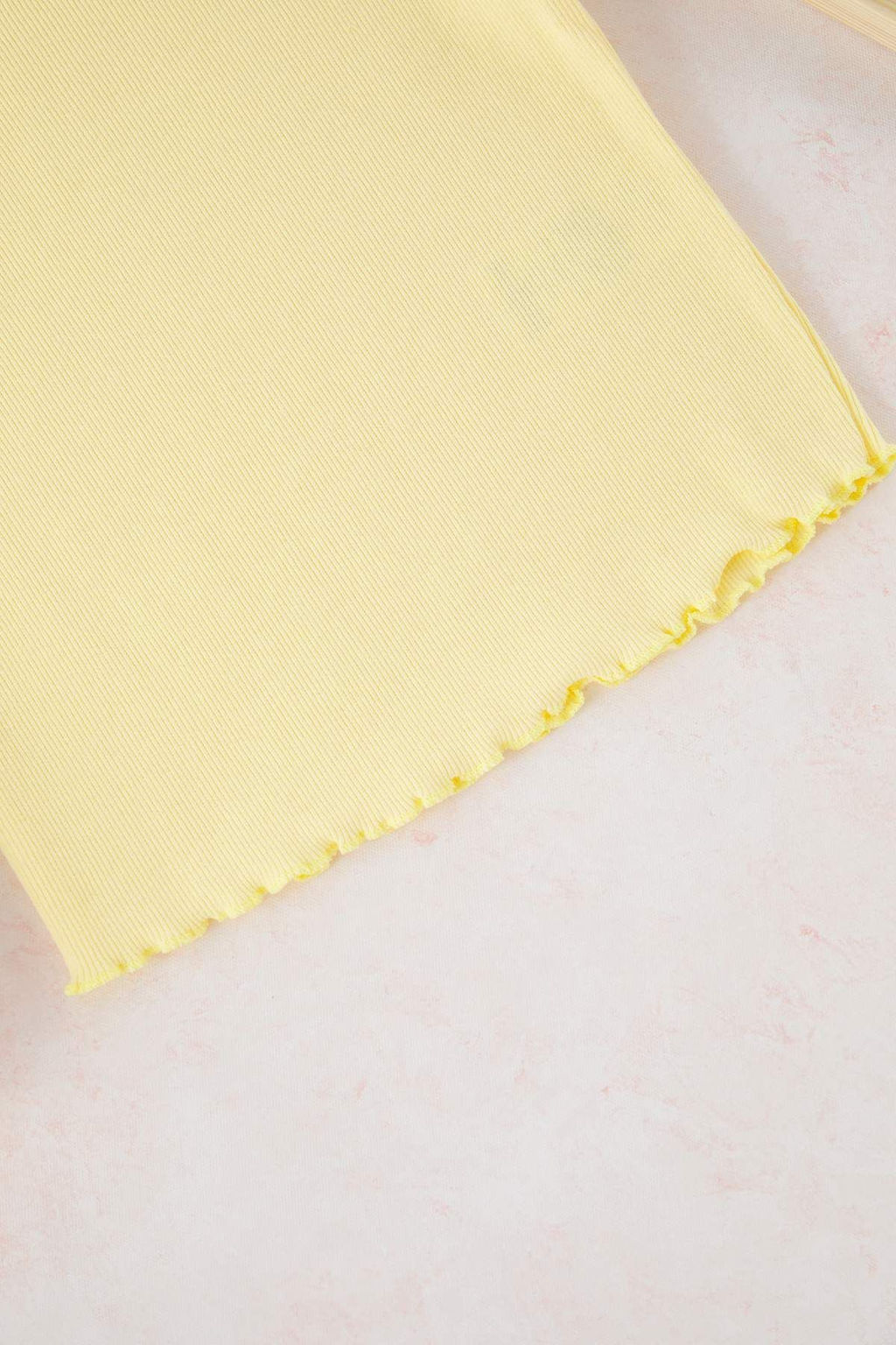 Ekru-Pembe 2li K?z Cocuk Pamuklu Crop K?sa Kol Orme T-Shirt TKDSS25TS00027 - Trendyolmilla фото 5