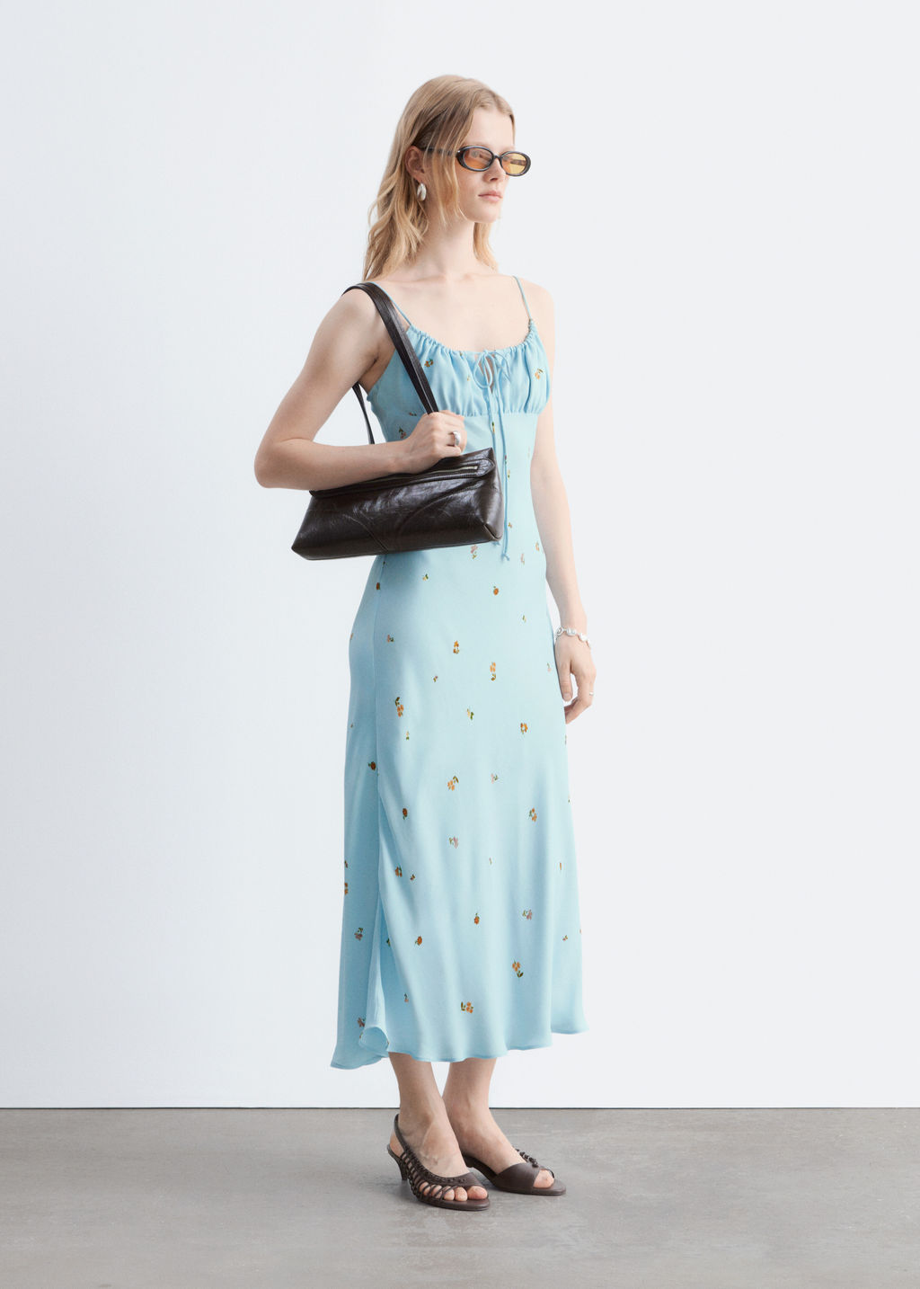 Vestido midi con cordones de ajuste - H&m фото 6